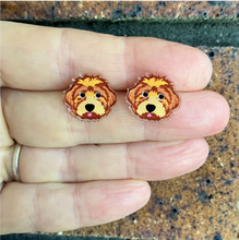 Load image into Gallery viewer, Carvoodle Studs  Made in Australia from recycled Acrylic, Smyle Designs