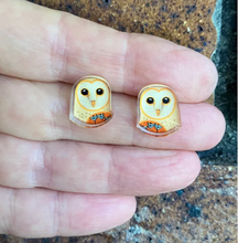 Load image into Gallery viewer, Eastern Barn Owl  Studs  Made in Australia from recycled Acrylic, Smyle Designs