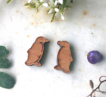 Load image into Gallery viewer, Fairy Penquin  Cherry Wood  19 mm studs By Dianna