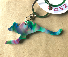 Load image into Gallery viewer, Kangaroo Key Ring  Galaxy Mix Made from Drink bottle lids in Australia