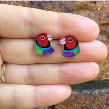 Load image into Gallery viewer, Gouldian Finch Studs  Made in Australia from recycled Acrylic, Smyle Designs