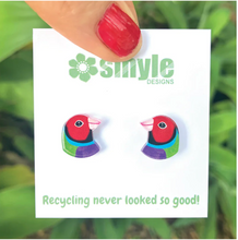 Load image into Gallery viewer, Gouldian Finch Studs  Made in Australia from recycled Acrylic, Smyle Designs