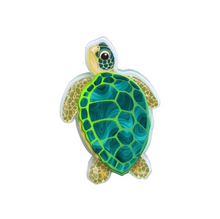 Load image into Gallery viewer, Green Sea Turtle Pin by  in Australia from recycled Acrylic, Smyle Designs