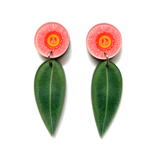 Load image into Gallery viewer, Gum Leaf Blossom Earrings  Made in Australia from recycled Acrylic, Smyle Designs