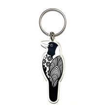 Load image into Gallery viewer, Magpie Keyring Made in Australia from recycled acrylic, Smyle Designs