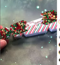 Load image into Gallery viewer, Christmas Crackers Brooch - STARS  Brooch  By Martini Slippers INTERACTIVE BROOCH