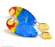 Load image into Gallery viewer, Baby Macaw STUDS  - Gold  By  Lunar Deesigns. LAST ONE