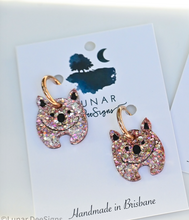 Load image into Gallery viewer, Wally the Wombat - Small - ROSE GOLD GLITTER   By  Lunar Deesigns.
