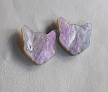 Load image into Gallery viewer, Cat head studs $6  By Rocklilywombats