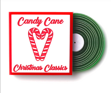 Load image into Gallery viewer, Candy Cane Christmas Classics Album Brooch  By Martini Slippers *INTERACTIVE BROOCH*