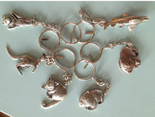 Load image into Gallery viewer, Shark Grey Nurse   Pewter Antique Silver Plated Key Ring: Peek-a-Boo