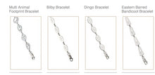 Load image into Gallery viewer, Bracelet Sterling Silver 7 Footprints, Bushprints Jewllery