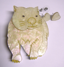 Load image into Gallery viewer, Bubule Wombat white   Brooch by Daisy Jean Floral