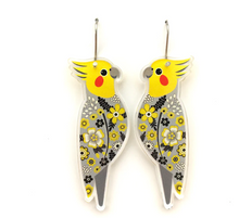Load image into Gallery viewer, Cockatiel Earrings  Made in Australia from recycled Acrylic, Smyle Designs