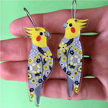 Load image into Gallery viewer, Cockatiel Earrings  Made in Australia from recycled Acrylic, Smyle Designs