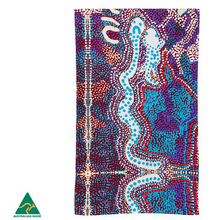 Load image into Gallery viewer, Elaine Lane Aboriginal design tea towel, made in Australia