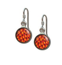 Load image into Gallery viewer, Echidna spine earrings round allegria rocklilywombats