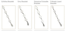 Load image into Gallery viewer, Bracelet Sterling Silver 8 Footprints 19 cm long, Bushprints Jewllery