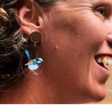 Load image into Gallery viewer, Blue Wren Finn - Statement Dangles, By Liv