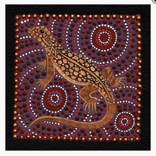 Load image into Gallery viewer, Feather Earrings Dragon, Aboriginal designs, Allegria Designs