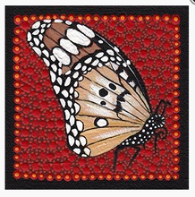 Load image into Gallery viewer, Feather Earrings Butterfly, Aboriginal designs, Allegria Designs