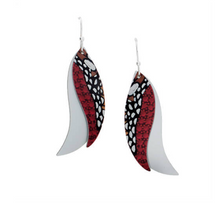 Load image into Gallery viewer, Feather Earrings Butterfly, Aboriginal designs, Allegria Designs