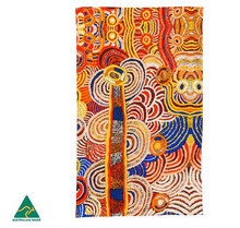 Load image into Gallery viewer, Nora Davidson Aboriginal design tea towel, made in Australia