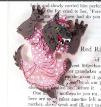 Load image into Gallery viewer, Big bad Wolf  Brooch By Gory Dorky / Puddle and Squeak