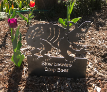 Load image into Gallery viewer, Drop Bear  Rusted steel Garden Art  By Dianna at Rocklilywombats (includes postage in Aust) International freight extra