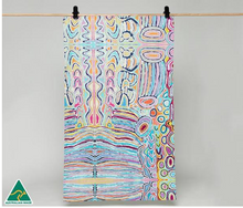 Load image into Gallery viewer, Judy Watson Aboriginal design Tea towel, made in Australia