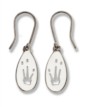 Load image into Gallery viewer, Bilby Silver Footprint Earrings â€“ Bushprints