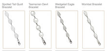 Load image into Gallery viewer, Bracelet Sterling Silver 7 Footprints, Bushprints Jewllery