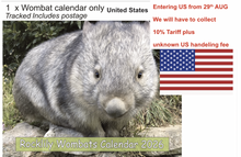 Load image into Gallery viewer, 1 X 2026 ROCKLILY WOMBATS CALENDAR ONLY   TRACKED  United States