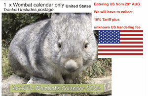 1 X 2026 ROCKLILY WOMBATS CALENDAR ONLY   TRACKED  United States