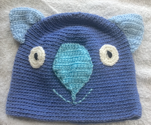 L. Wombat Beanie, hat  100% WOOL  Adults Women & smaller men : blue sky