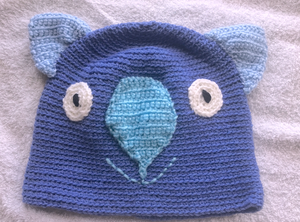 XL. Wombat Beanie, hat  100% wool  X Large Adult Men  & Women : Blue sky teal