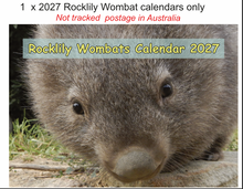 Load image into Gallery viewer, Aust: 1 X 2027 Rocklily Wombats Calendar ONLY.  Includes standard NOT TRACKED postage Due 1st August
