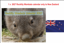 Load image into Gallery viewer, 1 X 2027 Rocklily Wombats Calendar ONLY. To NEW ZEALAND includes  TRACKED postage due 1st August