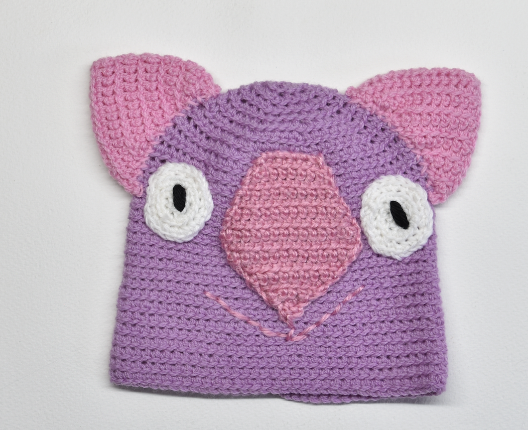 B. Wombat Beanie, hat   100% wool Baby 6 - 12mths: Lilac pink pink