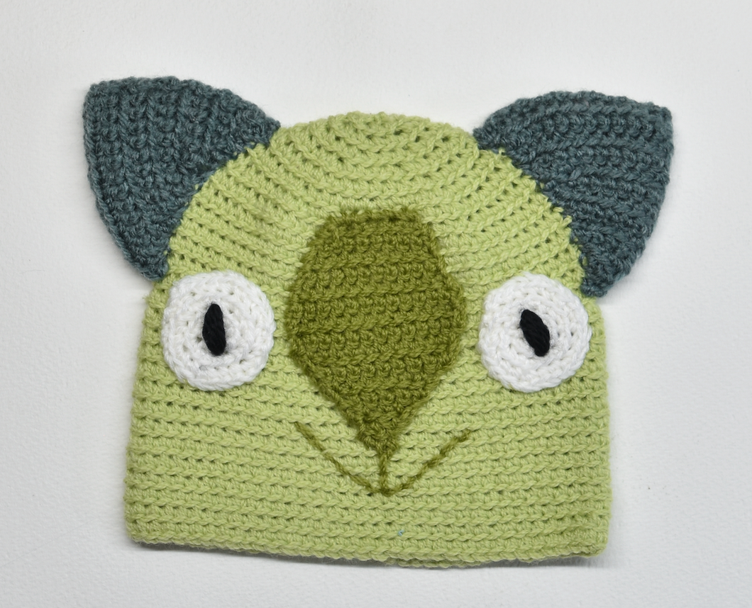 B. Wombat Beanie, hat   100% wool Baby 6 - 12mths: Lime sage Mint