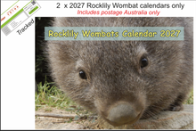 Load image into Gallery viewer, Aust: 2 X 2027 Rocklily Wombats Calendar ONLY.  Includes standard TRACKED postage due 1st August