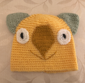 B. Wombat Beanie, hat   100% wool Baby 6 - 12mths: Gold Carmel  sage