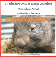 Load image into Gallery viewer, 2  x 2025 Calendar ONLY by Rocklily wombats  INCLUDES POSTAGE TO:  UK IRELAND EUROPE