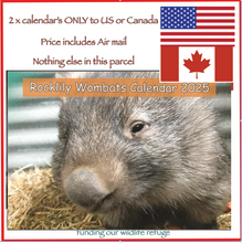 Load image into Gallery viewer, 2  x 2025 Rocklily wombats Calendar&#39;s ONLY.   INCLUDES POSTAGE TO:  US, Canada