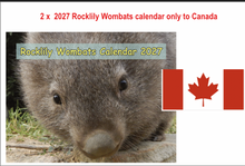 Load image into Gallery viewer, Can: 2 X 2027 Rocklily Wombats Calendar ONLY.   To Canada includes TRACKED postage  Due 1st August