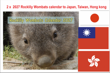 Load image into Gallery viewer, 2 X 2027  Rocklily Wombats calendar ONLY.  To Japan, Taiwan, Hong Kong, South Korea. Includes TRACKED postage.Due 1st August
