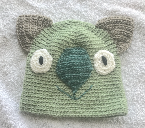 B. Wombat Beanie, hat   100% wool Baby 6 - 12mths: Sage wombat grey Forest
