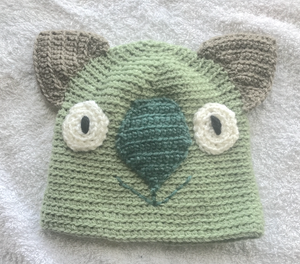 B. Wombat Beanie, hat   100% wool Baby 6 - 12mths: Sage wombat grey Forest
