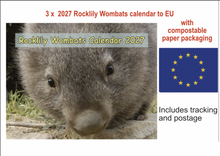 Load image into Gallery viewer, 3 X 2027 Rocklily wombats  Calendars ONLY To EU includes TRACKED postage, compostable shipping bag
