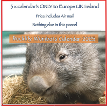 Load image into Gallery viewer, 3  x 2025 Calendar ONLY by Rocklily wombats  INCLUDES POSTAGE TO:  UK IRELAND EU